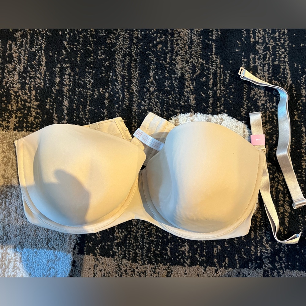 40G Cream Strapless Bra